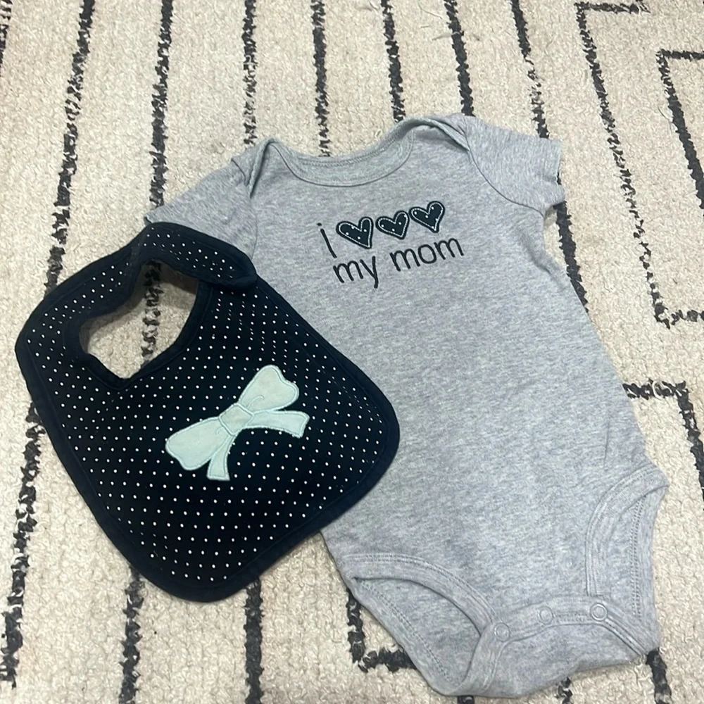 Carters onesie and bib